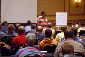 Cesario presents to the judges on June 1 in Denver.